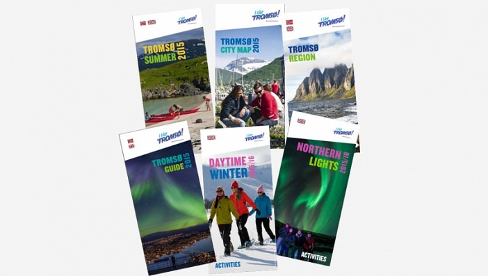 Brochures Tromso disponíveis no Centro de Informações. Foto: Visit Tromso