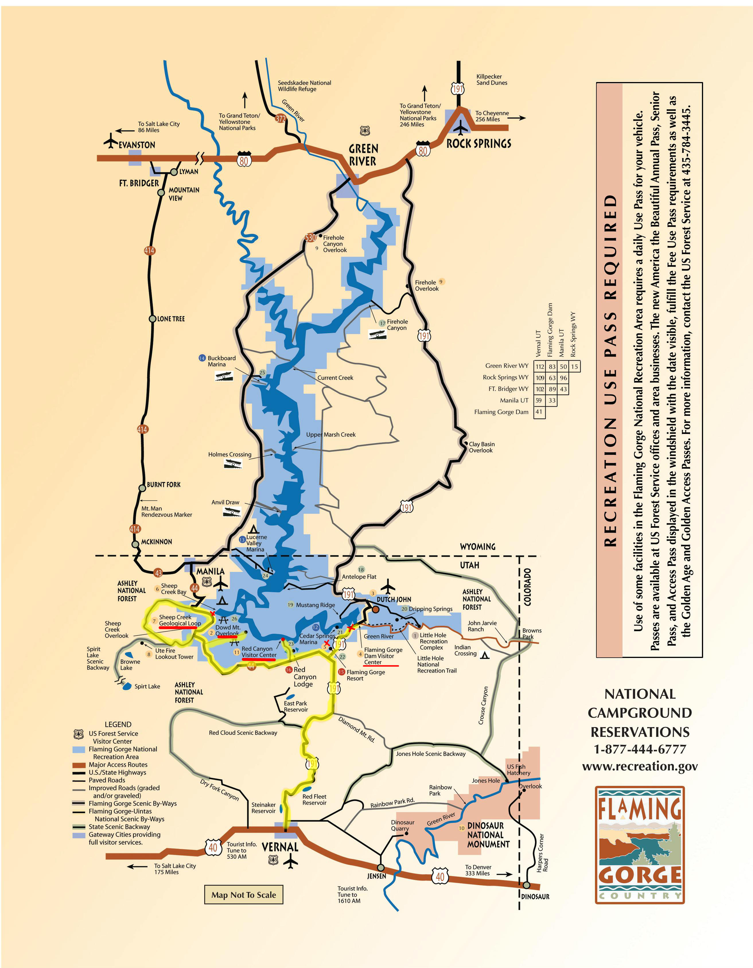 Flaming Gorge Wall Map