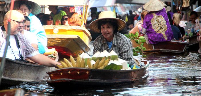 Bangkok mercado flutuante receitas tailandesas