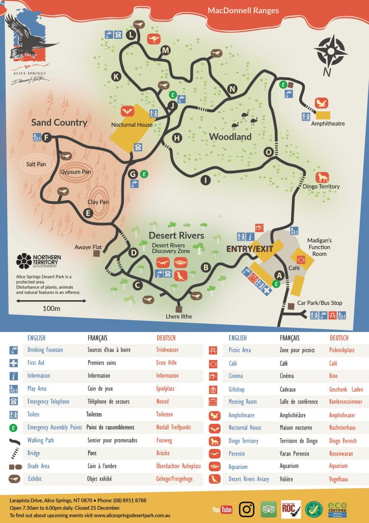 Map Alice Springs Desert Park