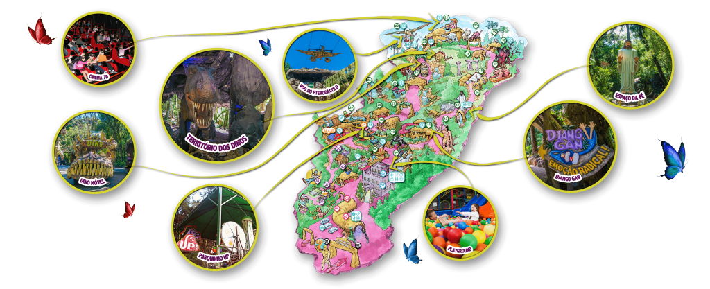 Mapa Parque Terra Mágica Florybal Canela